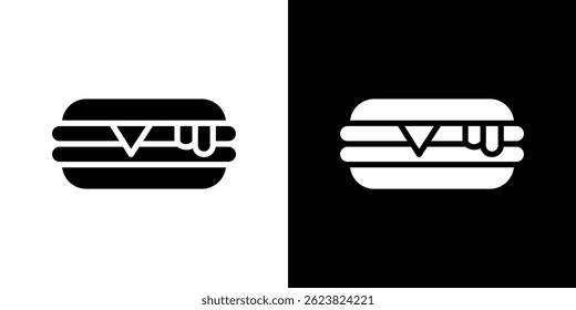 Sandwich icon for logo web mobile app UI design.