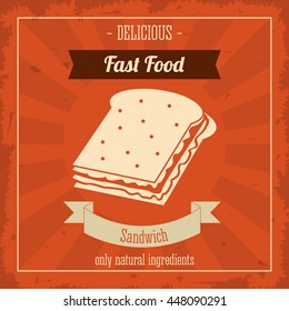 Sandwich icon. Menu and food design. Vector graphic