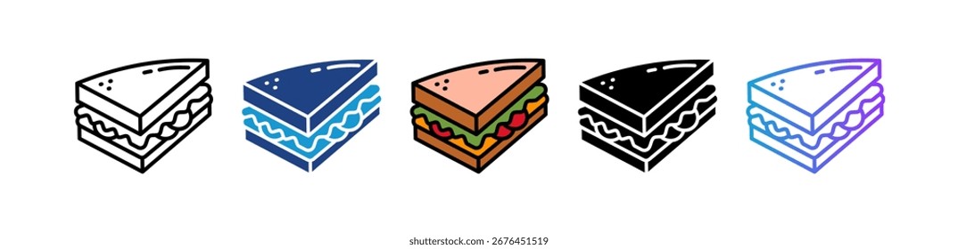 Sandwich Icon Multiple Vector Illustration