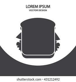 Sandwich icon on the background
