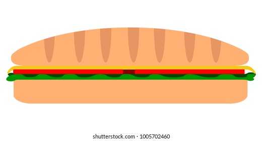 Sandwich icon on a white background, Vector illustration