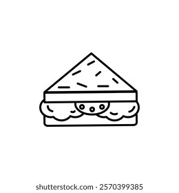 Sandwich icon Outline thin set