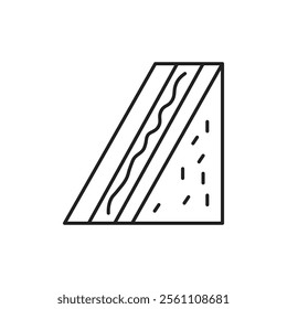 Sandwich icon Outline vector line symbol