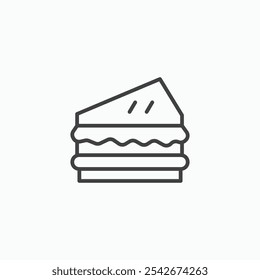 Sandwich icon set in black color