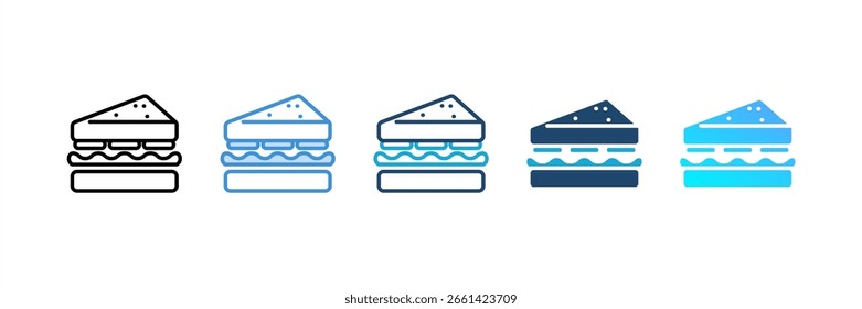 Conjunto de iconos de sándwich colección de estilo múltiple