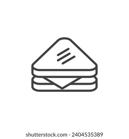 sandwich icon. sign for mobile concept and web design. outline vector icon. symbol, logo illustration. vector graphics.