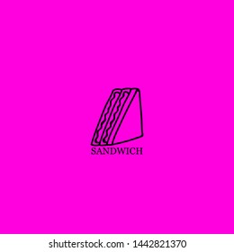 sandwich icon sign signifier vector