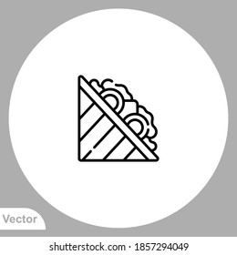 Sandwich icon sign vector,Symbol, logo illustration for web and mobile