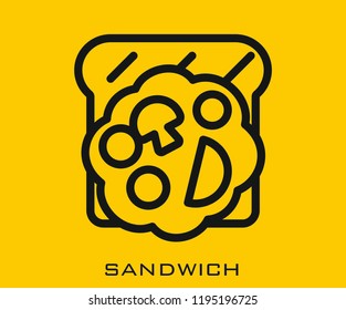 Sandwich icon signs