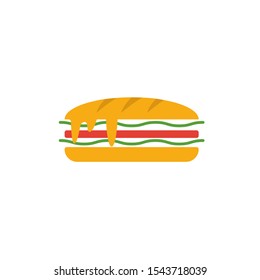 Sandwich icon. Simple flat element from fastfood collection. Creative sandwich icon for templates, software and apps.