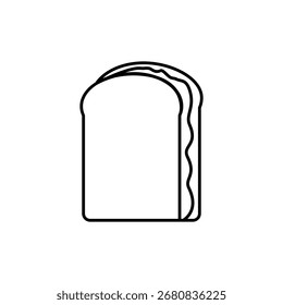 sandwich icon, simple flat style, vector illustration, symbol, design logo template pictogram, for ui or ux isolated on white for mobile app, editable