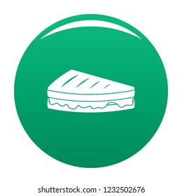 Sandwich icon. Simple illustration of sandwich vector icon for any design green