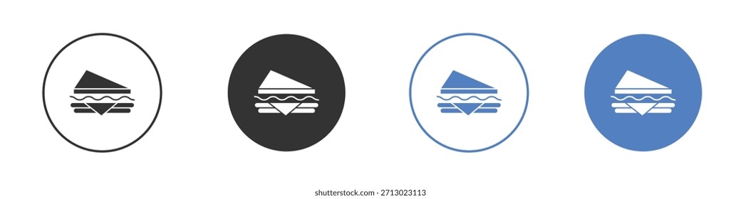 Sandwich icon simple minimalist Vector EPS