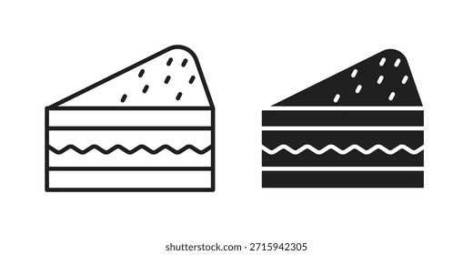 Sandwich-Ikone im einfachen modernen Vektorformat. EPS-Symbolpaket