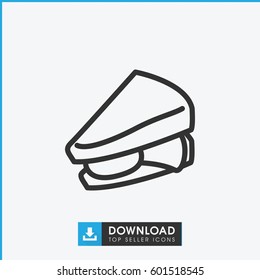 sandwich icon. simple outline sandwich vector icon. on white background.