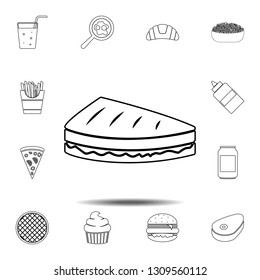 sandwich icon. Simple thin line, outline vector element of Fast food icons set for UI and UX, website or mobile application