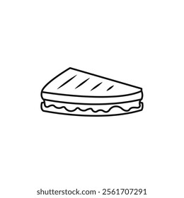 Sandwich icon Simple thin line flat symbol