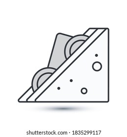 Sandwich icon. Street food icon, mono vector symbols. Eps10 vector illustration.
