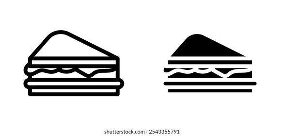 Sandwich icon symbol collection on white background.