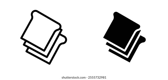 Sandwich icon symbol collection on white background.