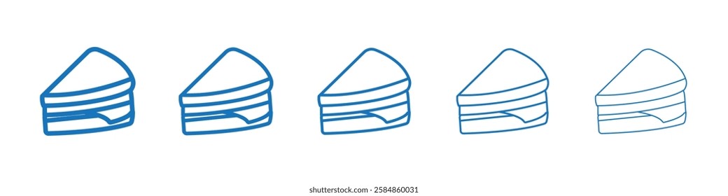 Sandwich icon Symbol collection thin outline set