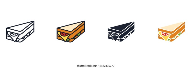 Sandwich icon symbol template for graphic and web design collection logo vector illustration