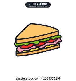 sandwich icon symbol template for graphic and web design collection logo vector illustration
