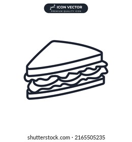 sandwich icon symbol template for graphic and web design collection logo vector illustration