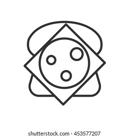 sandwich icon. thin line design
