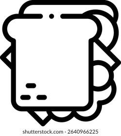 sandwich icon. Thin Linear Style Design Isolated On White Background