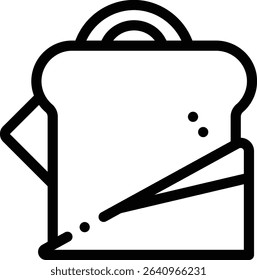 sandwich icon. Thin Linear Style Design Isolated On White Background