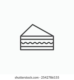 Sandwich icon in thin outlined.