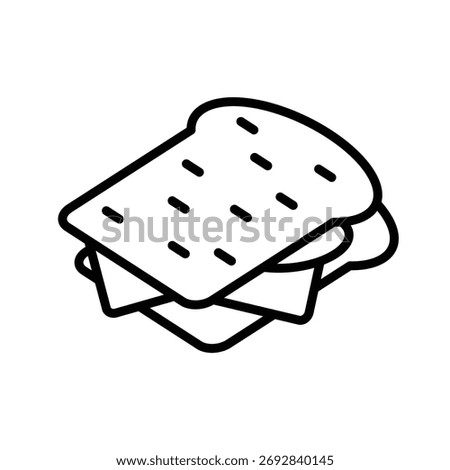 sandwich icon toast sign vector web design 