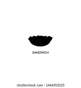 sandwich icon vector black design