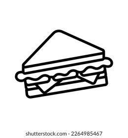 Sandwich-Symbol, Vektordesign-Vorlage auf weißem Hintergrund