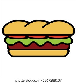 sandwich icon vector design template