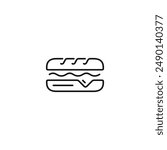 Sandwich icon vector. EPS 10 editable vector