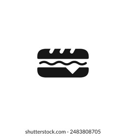 Sandwich icon vector. EPS 10 editable vector