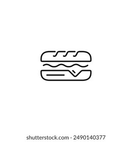 Sandwich icon vector. EPS 10 editable vector