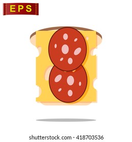 sandwich icon, vector fast foot sign, isolated sandwich symbol