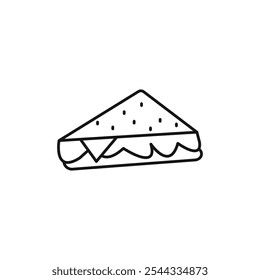 Sandwich icon Vector flat thin line illustration