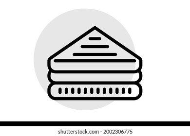Sandwich Icon in vector graphics can be used for web and printed designs or printable projects.  Cafe and Restaurant related vector line icons. 

