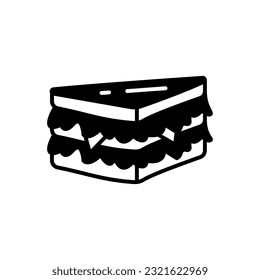 Sandwich icon in vector. Illustration