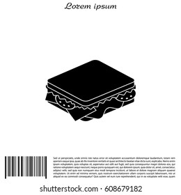 sandwich icon. vector illustration