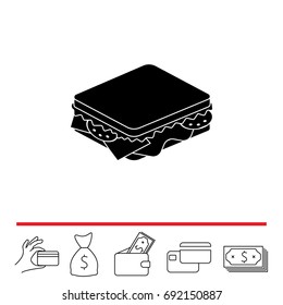 sandwich icon. vector illustration