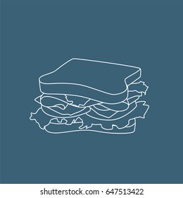 Sandwich icon, vector illustration design. Fast food collection.