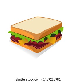 sandwich icon vector, sandwich vector illustration, eps 10.