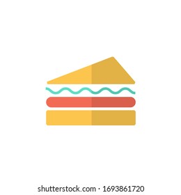 icono de sandwich ilustración de estilo plano. aislado sobre fondo blanco