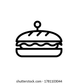 sandwich icon vector illustration outline style. food icon set.