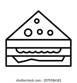 Imagen vectorial de icono de sándwich. También se puede usar para aplicaciones web, aplicaciones móviles y medios impresos.